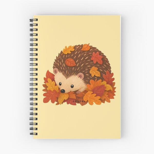 Item preview, Cute Autumn Hedgehog in Fallen Leaves – Woodland Cottagecore Art designed and sold by ORIGINS LINES.