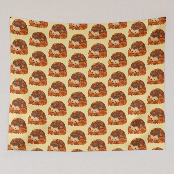 Item preview, Cute Autumn Hedgehog in Fallen Leaves – Woodland Cottagecore Art designed and sold by ORIGINS LINES.