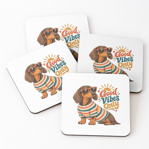 Item preview, Groovy Good Vibes Dachshund designed and sold by Kachishop.