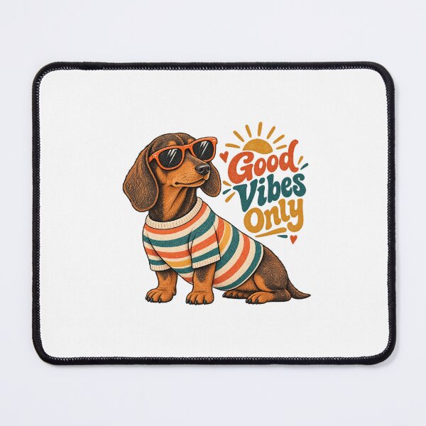 Item preview, Groovy Good Vibes Dachshund designed and sold by Kachishop.