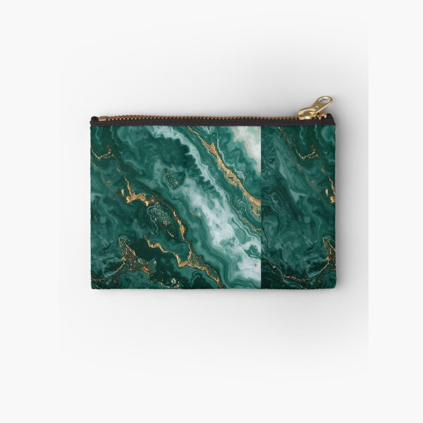 Item preview, Emerald Green and Gold Marble Swirl | Luxury Abstract Fluid Art Pattern designed and sold by Elite Wall Art.