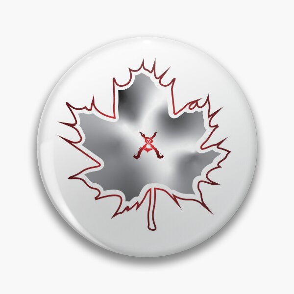 Item preview, Maple Leaf Xenon Braun Logo Silver Red Outline designed and sold by XenonBraun.