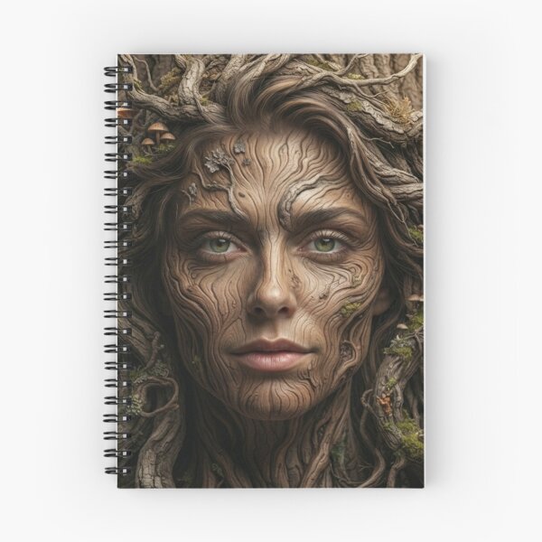 Item preview, Ancient Tree Bark Nymph Fantasy Portrait Art designed and sold by AfresStudio.