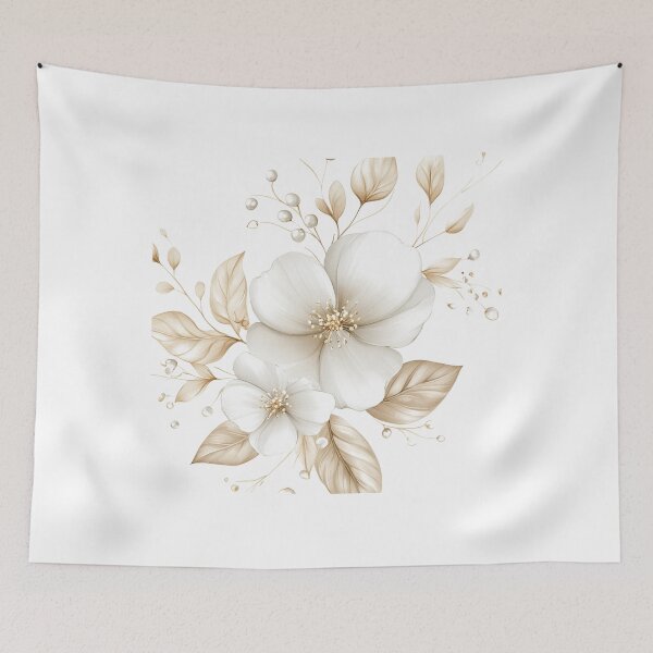 Item preview, Vintage Magnolia Floral Tee | Neutral Botanical Shirt, Soft Beige Flower Design designed and sold by VaneDesings.