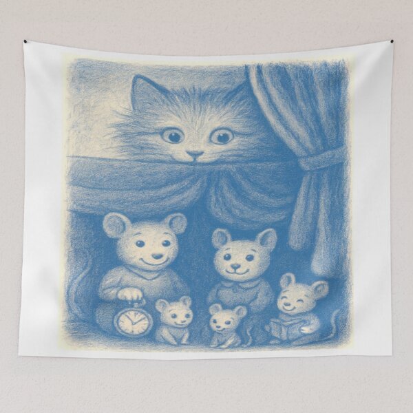 Item preview, Ricky & The L´Heure Mice - Artistic Kitten and Hidden Mouse Family - Fonulaseries designed and sold by Fonulaseries.