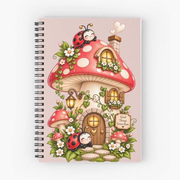 Item preview, Good Things Grow Here – Enchanted Mushroom Cottage designed and sold by HO•Designs.