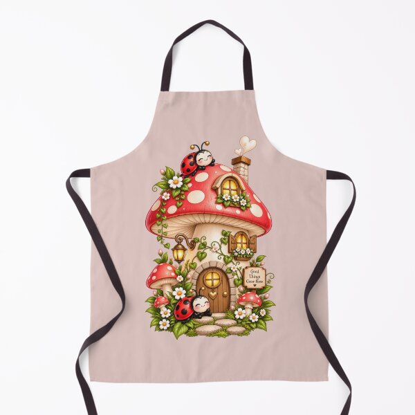 Item preview, Good Things Grow Here – Enchanted Mushroom Cottage designed and sold by HO•Designs.