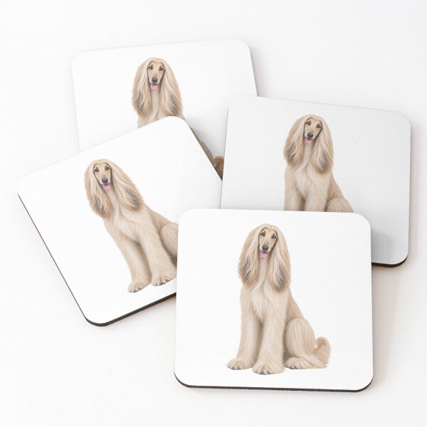 Item preview, Cream White Afghan Hound Dog designed and sold by BackgroundND.