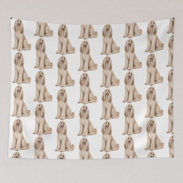 Item preview, Cream White Afghan Hound Dog designed and sold by BackgroundND.