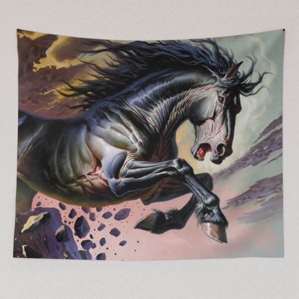 Item preview, The Black Steed's Bound over Broken Ground (V2) designed and sold by SabaMirzique.