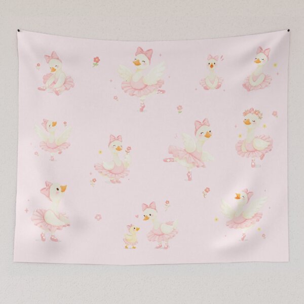 Item preview, Whimsical Pink Ballet Geese designed and sold by HumTumMe.