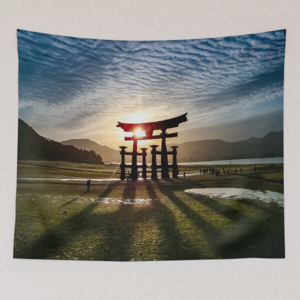 Item preview, Itsukushima Shrine Torii Gate Sunset Miyajima designed and sold by Wild Afterglow.