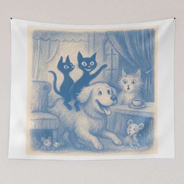 Item preview, Zig & Zag - Energetic Circus Cats at the Paris Café - Fonulaseries designed and sold by Fonulaseries.
