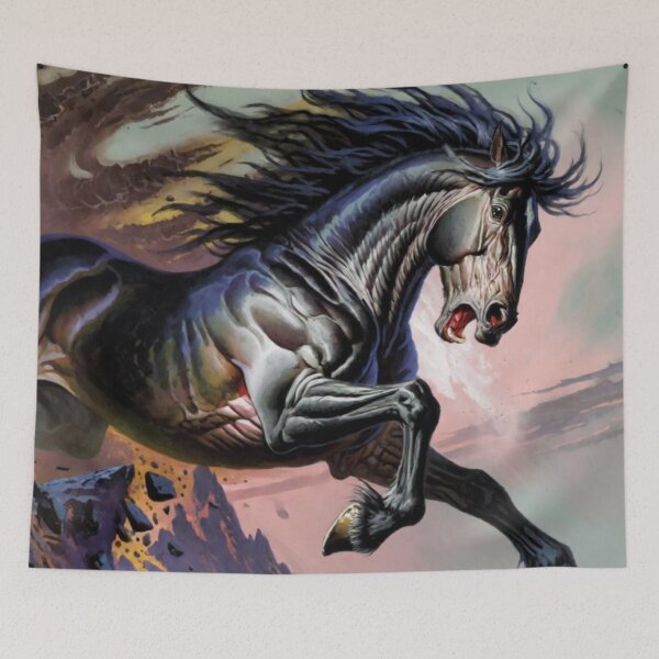 Item preview, The Black Steed's Bound over Broken Ground (V4) designed and sold by SabaMirzique.