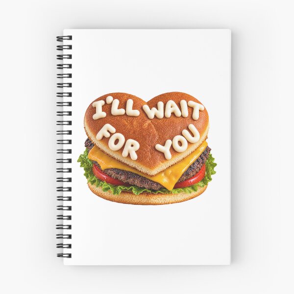 Item preview, Cheeseburger I’ll wait for you designed and sold by LizHumorComics.