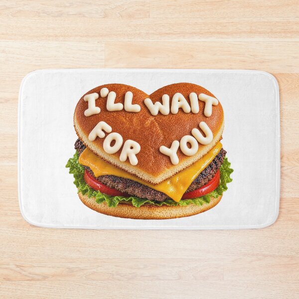 Item preview, Cheeseburger I’ll wait for you designed and sold by LizHumorComics.