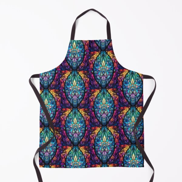 Item preview, Vibrant Floral Stained Glass Mandala Artwork designed and sold by pinkal.