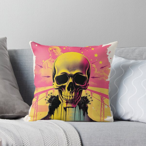 Item preview, Retro Sci-Fi Skull Synthwave Dystopian Art designed and sold by ERODED SELF.