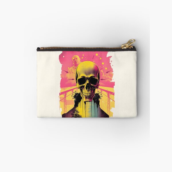 Item preview, Retro Sci-Fi Skull Synthwave Dystopian Art designed and sold by ERODED SELF.