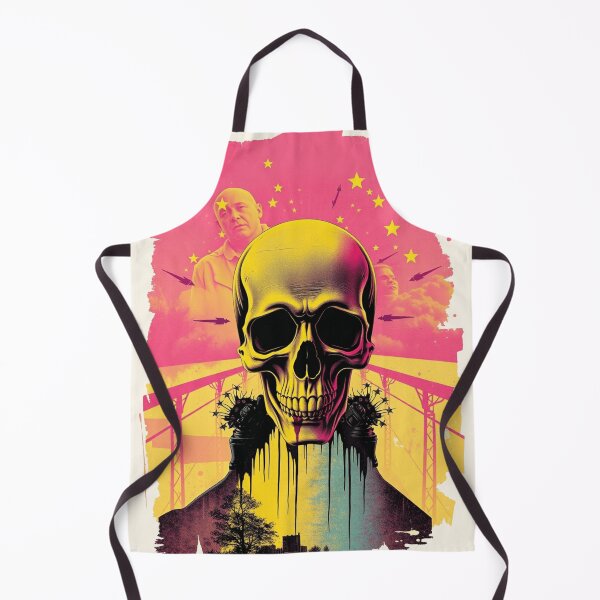Item preview, Retro Sci-Fi Skull Synthwave Dystopian Art designed and sold by ERODED SELF.
