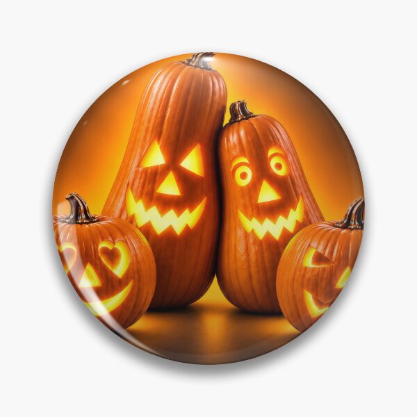 Item preview, Orange Halloween Pumpkins with Neon Glow designed and sold by DansCreations42.