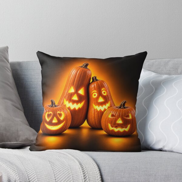 Item preview, Orange Halloween Pumpkins with Neon Glow designed and sold by DansCreations42.