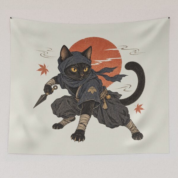 Item preview, Ninja Cat designed and sold by TheaterOfHexe.