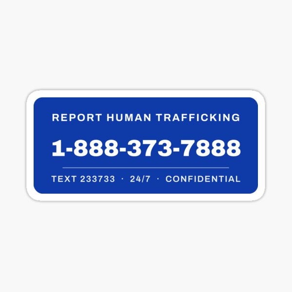 Item preview, Report Human Trafficking Hotline Number Card designed and sold by HadeelStore.