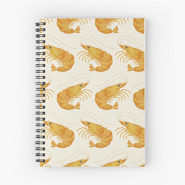 Item preview, Cute Shrimp Pattern in Orange on Cream - Watercolor  designed and sold by thecolorbirdie.
