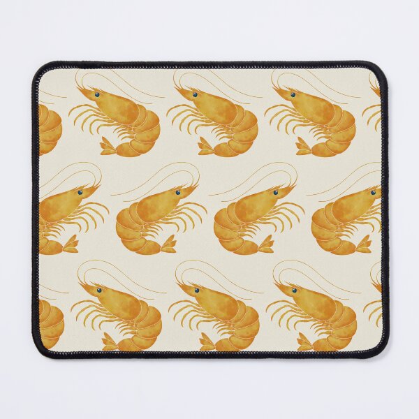 Item preview, Cute Shrimp Pattern in Orange on Cream - Watercolor  designed and sold by thecolorbirdie.