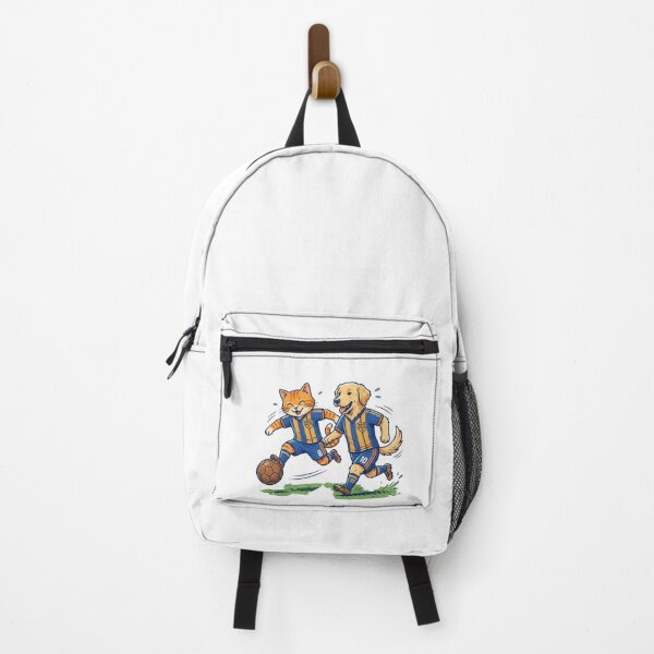 Item preview, Vintage mascot illustration for a cat and dog soccer team designed and sold by FootprintofLove.