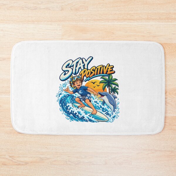 Item preview, Stay Positive Surfing Summer Vibes designed and sold by RetroPop23.