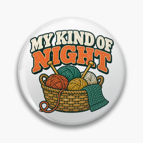 Item preview, My Kind of Night – Retro Knitting & Yarn Lover designed and sold by EastEndTownie.