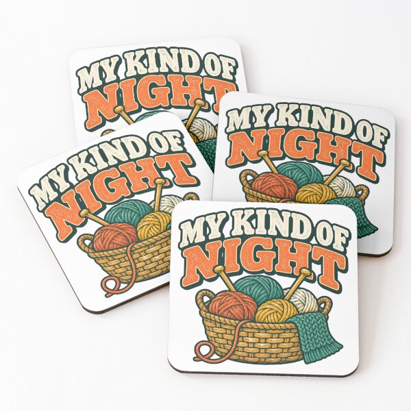 Item preview, My Kind of Night – Retro Knitting & Yarn Lover designed and sold by EastEndTownie.