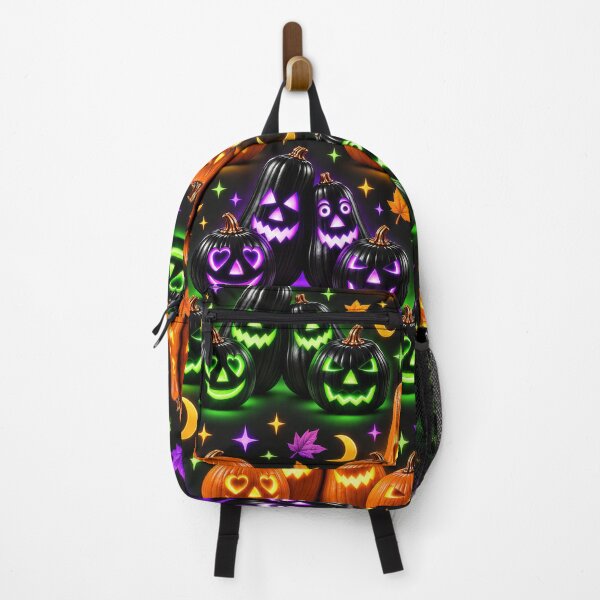 Item preview, Neon Halloween Pumpkin Pattern designed and sold by DansCreations42.