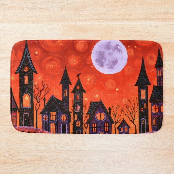 Item preview, Scarlet Moon Halloween Village designed and sold by NeoNebulaArt.