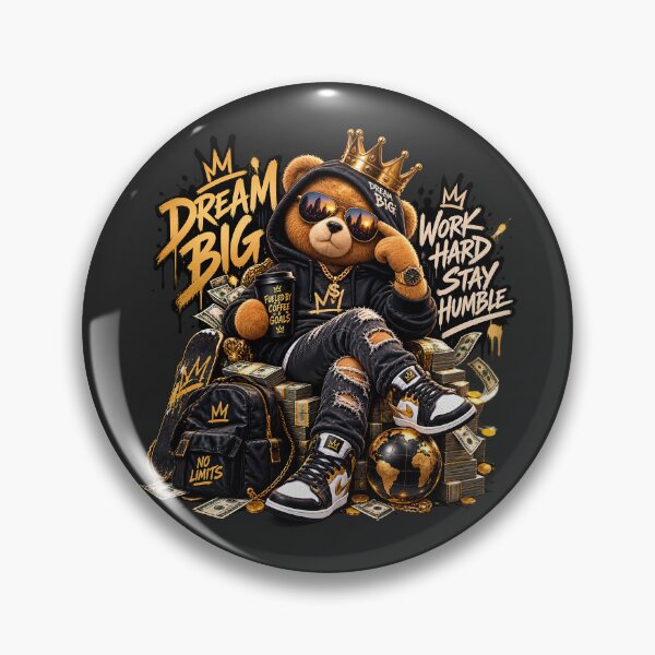 Item preview, Luxury Hustle Bear Dream Big Work Hard designed and sold by Raslanity.