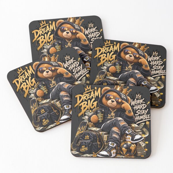 Item preview, Luxury Hustle Bear Dream Big Work Hard designed and sold by Raslanity.