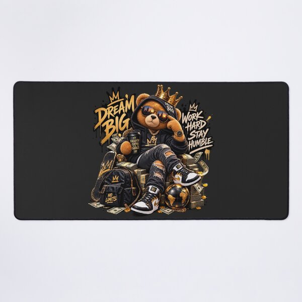 Item preview, Luxury Hustle Bear Dream Big Work Hard designed and sold by Raslanity.