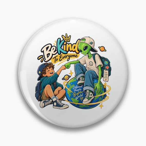Item preview, Be Kind To Everyone Alien Friendship designed and sold by RetroPop23.