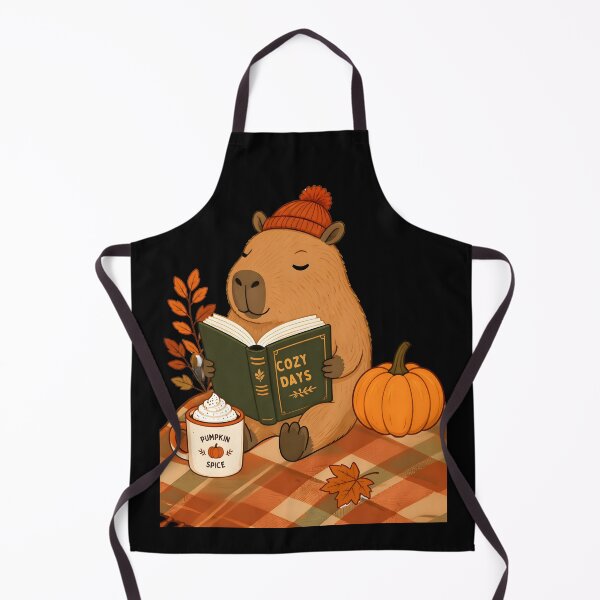Item preview, Cozy Autumn Reading Capybara Pumpkin Spice Days designed and sold by LeSoniPapaPrint.