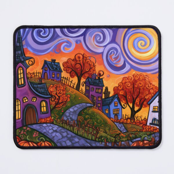 Item preview, The Winding Road to Pumpkin Village designed and sold by NeoNebulaArt.