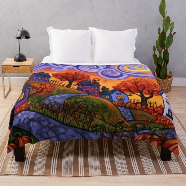 Item preview, The Winding Road to Pumpkin Village designed and sold by NeoNebulaArt.