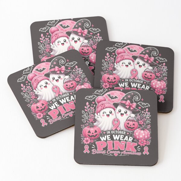 Item preview, Breast Cancer Halloween in October We Wear Pink Ghost Witch designed and sold by DYAFLK.