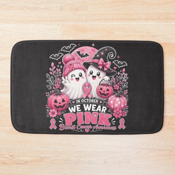 Item preview, Breast Cancer Halloween in October We Wear Pink Ghost Witch designed and sold by DYAFLK.