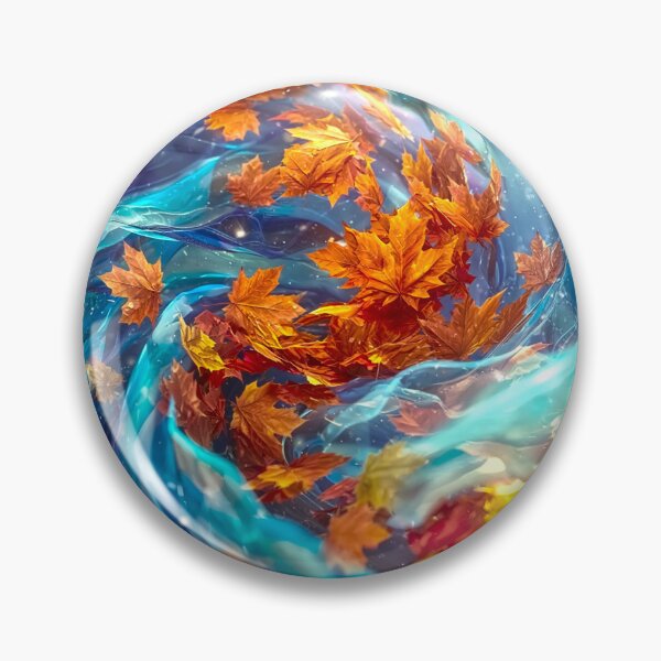 Item preview, Iridescent Autumn Leaves – Holographic Dream Floral Art designed and sold by fantasystyleiom.