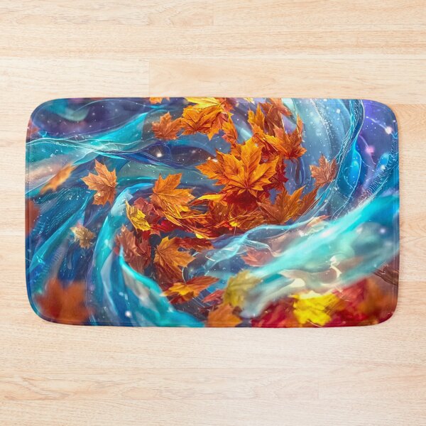 Item preview, Iridescent Autumn Leaves – Holographic Dream Floral Art designed and sold by fantasystyleiom.