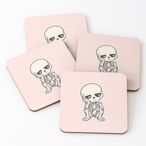 Item preview, Sarcastic Skeleton Cute Sticker Design designed and sold by Inkworksbyshery.