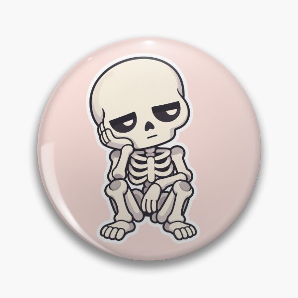 Item preview, Sarcastic Skeleton Cute Sticker Design designed and sold by Inkworksbyshery.