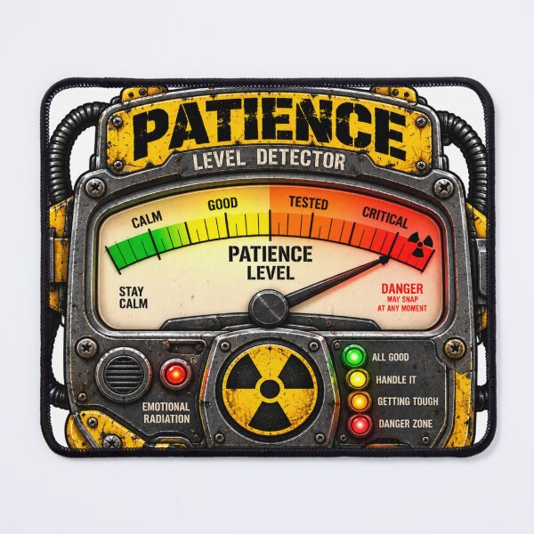 Item preview, PATIENCE LEVEL DETECTOR – Funny Low Patience Geiger Counter designed and sold by Strongermind.